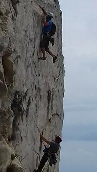 Sortie bien verticale de la Voie du Belvédère Sortie bien verticale de la Voie du Belvédère